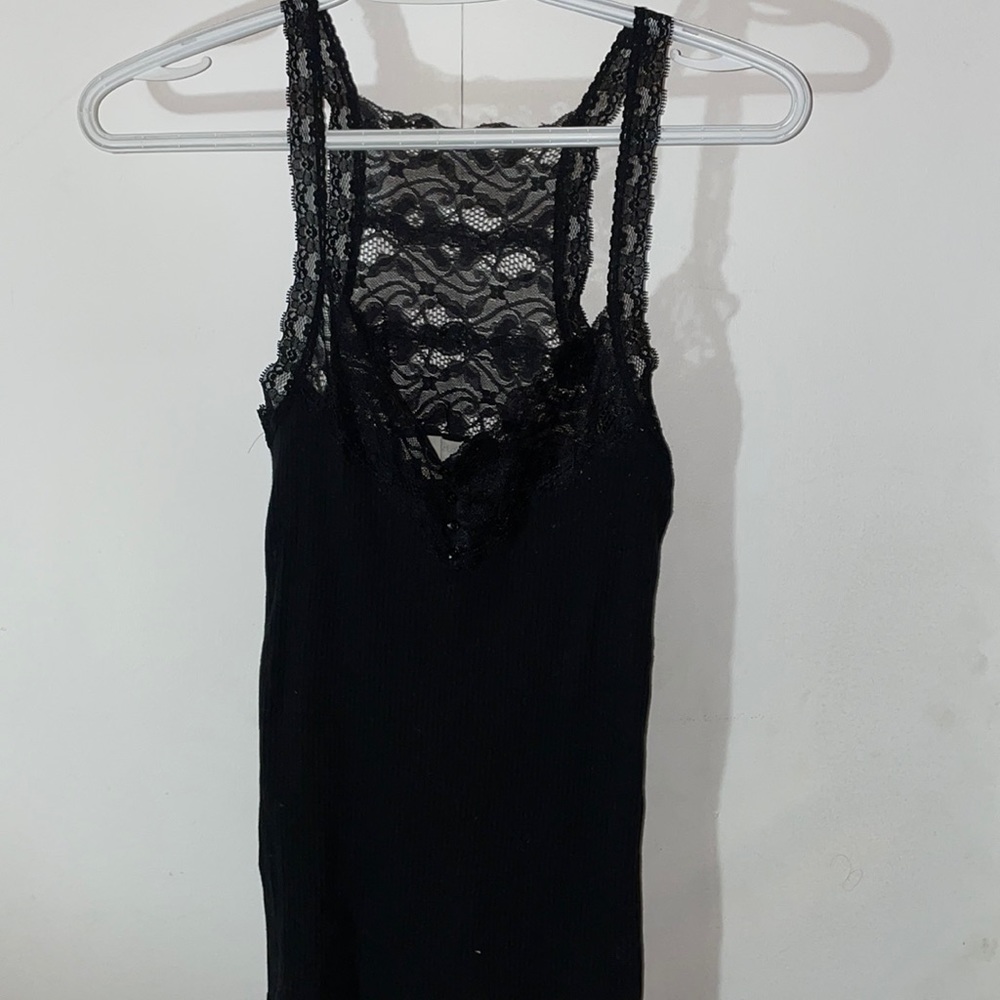 Black lace tank top